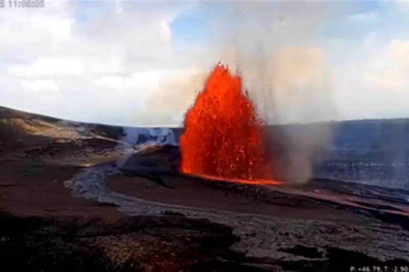 Spectacular Eruption at Hawaii's Kilauea Volcano Sends Lava High