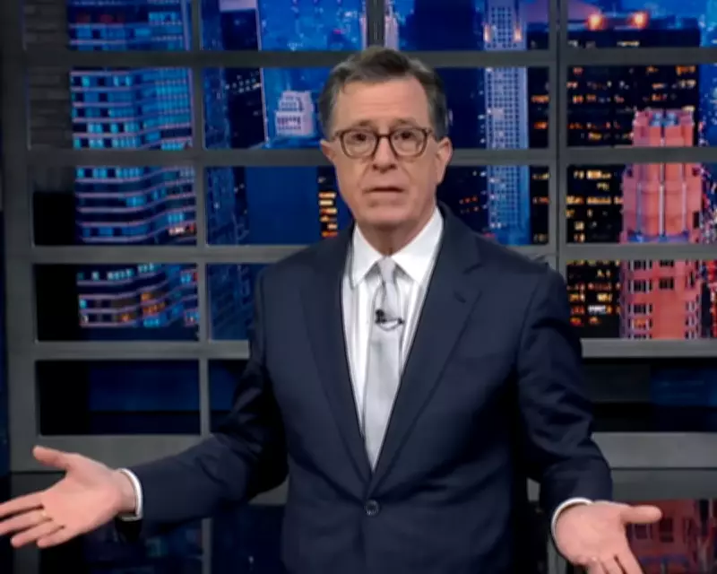 Stephen Colbert Erects Trump Statue to Promote Iran Peace Plan