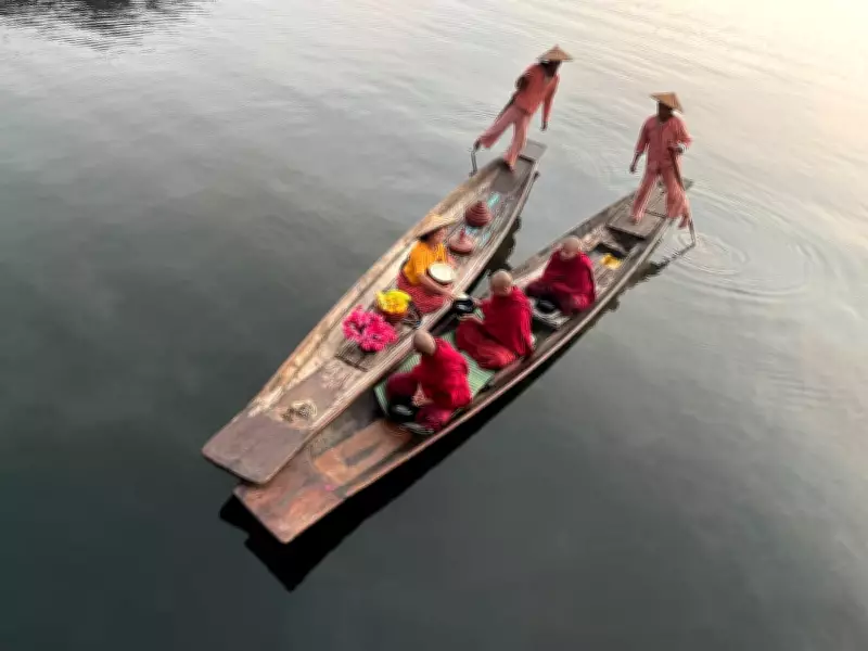 Stunning iPhone photo captures Myanmar lake life and skilled fishers
