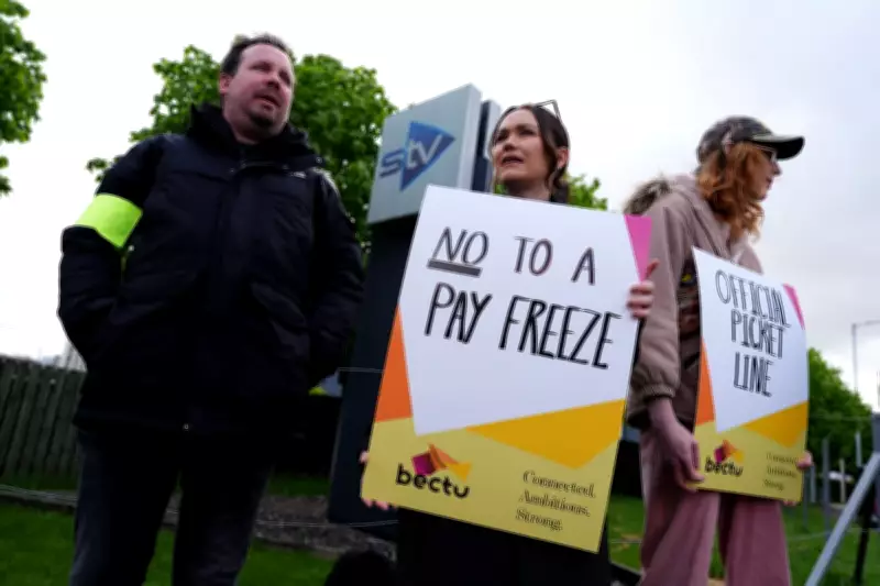 STV journalists and technical staff strike on Holyrood election count day