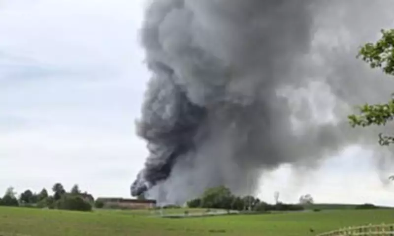 Ten Fire Crews Battle Massive Blaze at Cheshire Chicken Shed