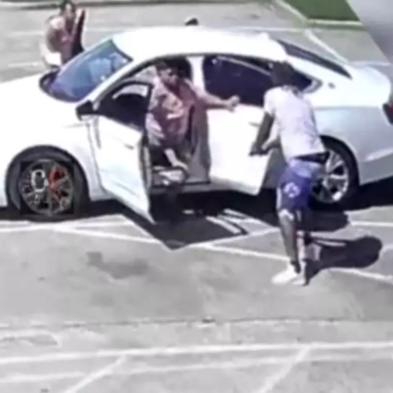 Texas dad shoots dead suspected carjacker to protect children in car park