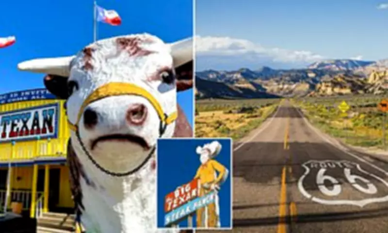 Texas Steakhouse Takes 72-Ounce Challenge on Route 66 Tour
