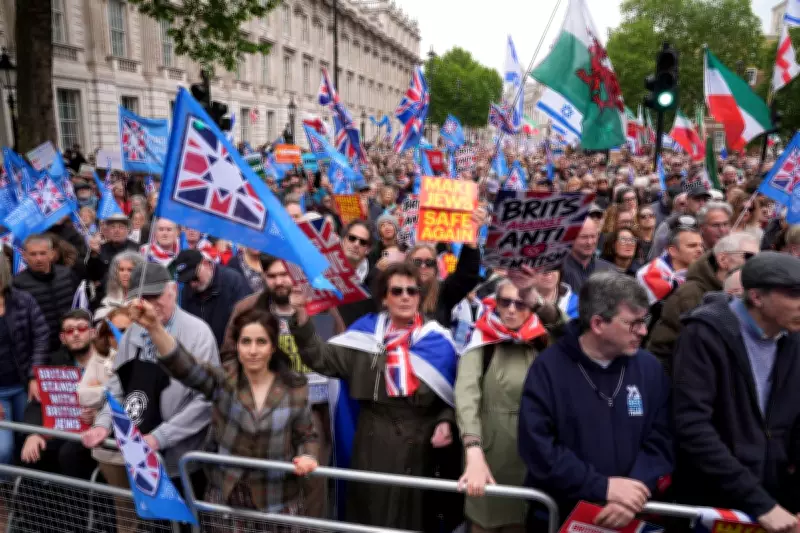 Thousands protest antisemitism outside Downing Street amid security fears