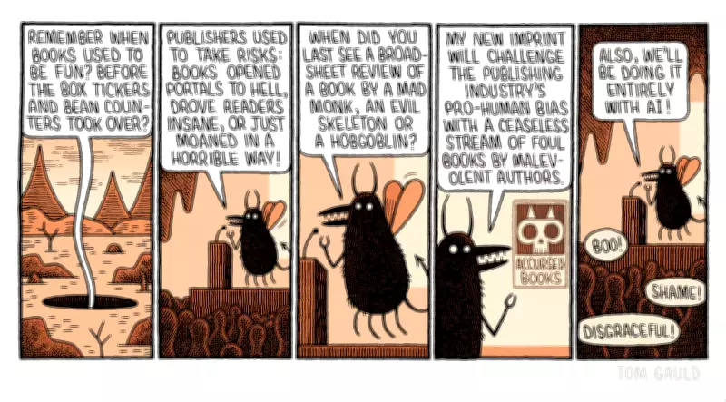 Tom Gauld Cartoon Mocks New Publishing Imprint Launch Hype