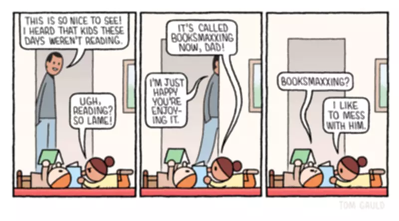 Tom Gauld's Cartoon Pokes Fun at Kids' Reading Habits