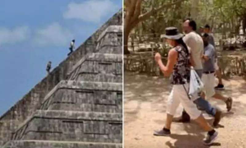 Tourists Caught Climbing Ancient Mexican Pyramid Spark Fury