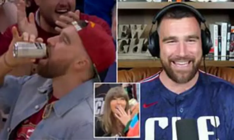 Travis Kelce Defends Beer Chug at Cavs Game, Jason Calls It 'Elegant'
