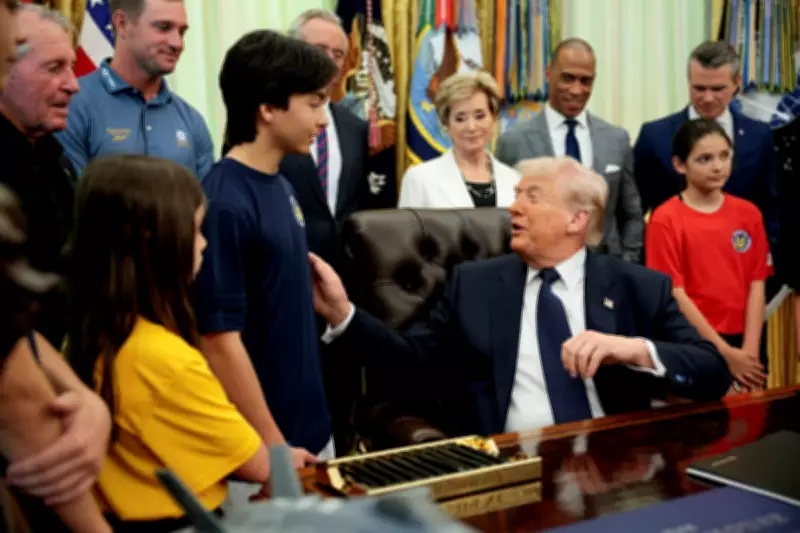 Trump Describes Iran War Horrors to Kids in Oval Office