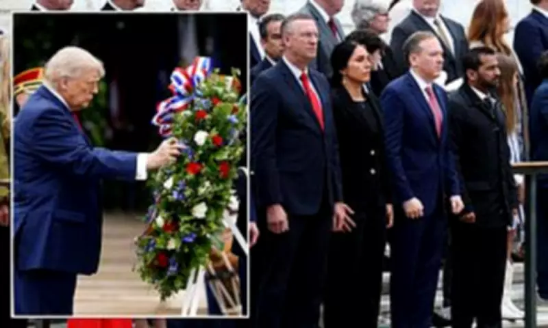 Trump Marks Memorial Day at Arlington Cemetery with Gabbard