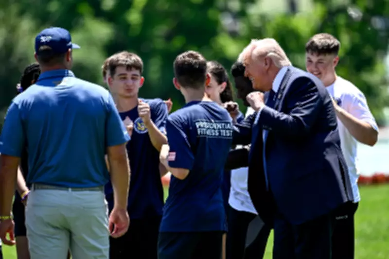 Trump Teaches Teens His Iconic Dance During White House Fitness Event