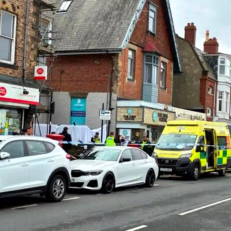 Tynemouth Incident: Police and Paramedics Flood Scene with Cordon in Place