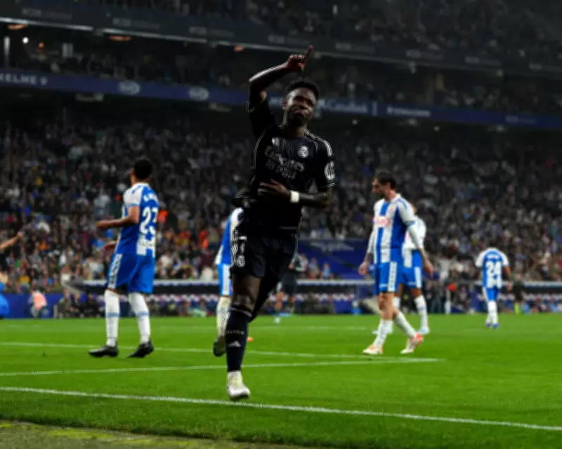 Vinícius Double Delays Barcelona Title as Real Madrid Beat Espanyol