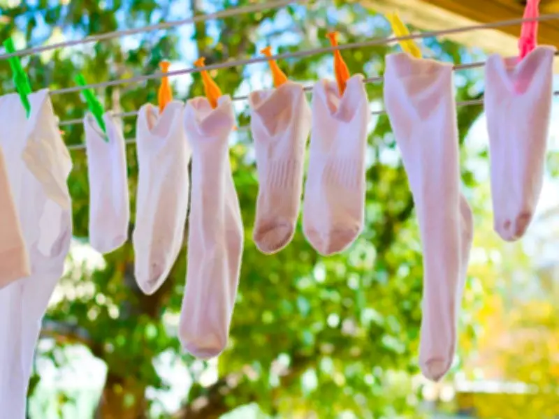 Whiten White Socks Naturally Without Bleach Using Sunlight
