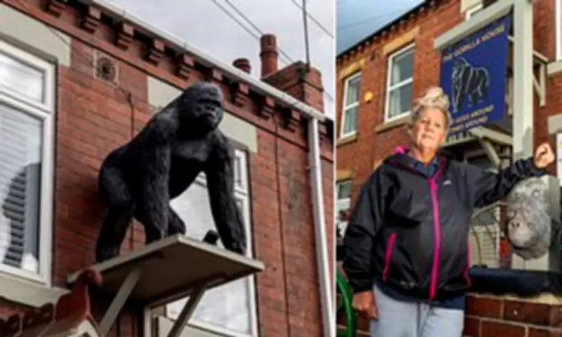 Woman Facing £20,000 Fine Over Gorilla Statue on Her House