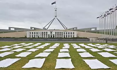 66 Body Bags Protest Tobacco Deaths at Parliament House