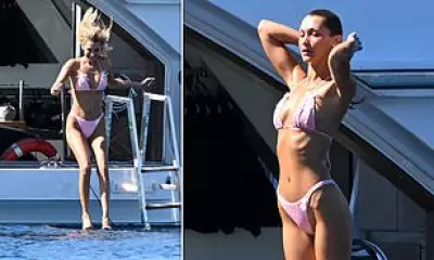 Bella Hadid Enjoys Yacht Day in Pink Bikini at Cannes Film Festival
