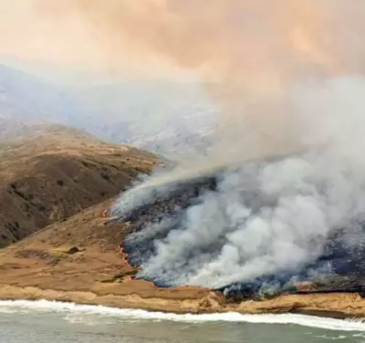 California Island Fire Started by Flare Scorches 10,000 Acres
