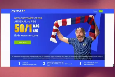 Coral Offer: 50/1 on Both Teams to Score in PSG vs Arsenal UCL Final