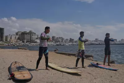 Gaza Surfers Find Fleeing Joy Riding Mediterranean Waves Amid War