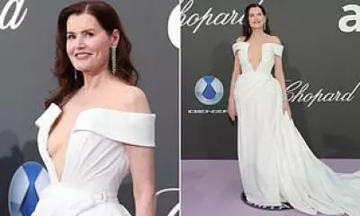 Geena Davis, 70, Stuns in Daring Gown at Cannes amfAR Gala