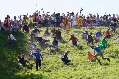 German YouTuber Beats Local Legend in Gloucestershire Cheese-Rolling Race
