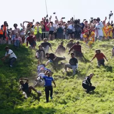 German YouTuber Tom Kopke Beats Guinness Record Holder at Cheese Rolling