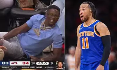 Jalen Brunson Collides with Rapper Lil Boosie During Knicks Playoff Win