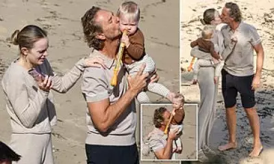 Justin Hemmes and Madeline Holtznagel Share Rare PDA with Son Jaegar