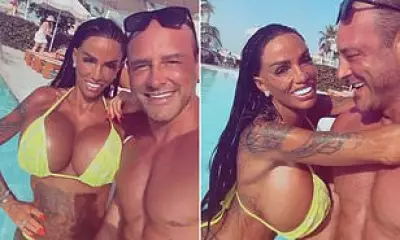 Katie Price Flaunts Curves in Yellow Bikini as Husband Teaches Her Arabic in Dubai Pool Video