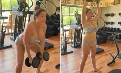 Kelly Brook Shares Clever Way to Keep Cool in Gym on Holiday