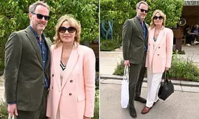 Kim Cattrall Makes Rare Public Appearance with Husband at Chelsea Flower Show