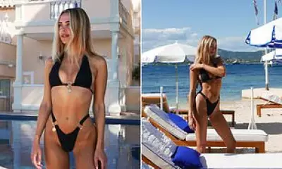 Kimberley Garner Stuns in Black Bikini from Her Sunday Swim Brand