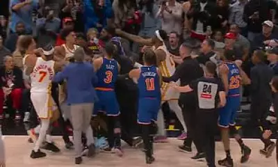 NBA Playoff Brawl Erupts Between Knicks and Hawks Stars
