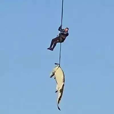 Police Diver Recovers 15-Foot Crocodile Suspected of Eating Missing Man