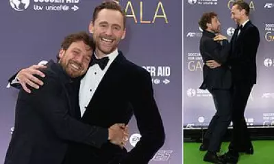 Sam Thompson and Tom Hiddleston Reunite at Soccer Aid Gala