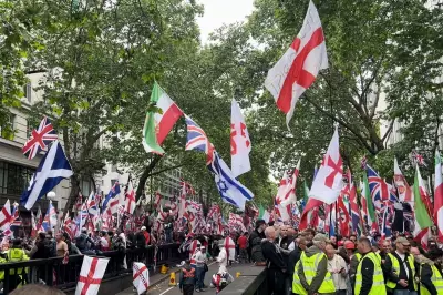 Tommy Robinson March and Pro-Palestine Rally Underway in London
