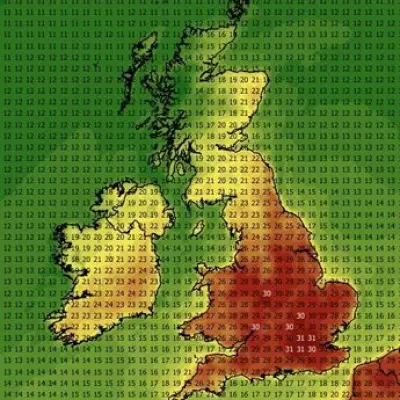 UK Heatwave: London Hotter Than Italy on Tuesday as Maps Turn Blood Red