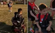 11-Year-Old with Cerebral Palsy Scores First Goal in Inclusive Football Match