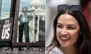 AOC Mocked for 'Pull Up to the South' Call Behind Bulletproof Glass