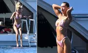 Bella Hadid Enjoys Yacht Day in Pink Bikini at Cannes Film Festival