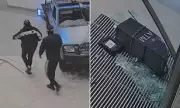 CCTV Captures Moment Thieves Ram Ute into Shopping Centre to Steal ATM