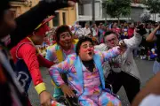 Clown Day in Peru and Violence in Colombia: Top Latin America Photos
