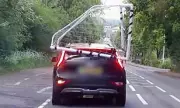 Driver Stopped for Balancing Football Goal on Car Roof in Viral Video