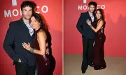 Eva Longoria Stuns in Red Gown at Cannes Event with Model Baptiste Giabiconi