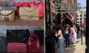 Fashionistas Queue for Hours at Sellier's Designer Bag Flash Sale in London