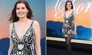 Geena Davis, 70, Stuns in Plunging White Beaded Mini Dress at The Boroughs Premiere
