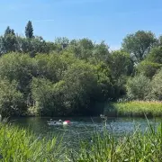 Glamping Lakeside Retreat Near London with Open-Air Swimming