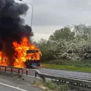 Humber Bridge Bus Fire: All Lanes Closed on A15 After Blaze