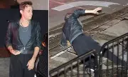 Jamie Hince Falls Outside Chateau Marmont After Dior Party